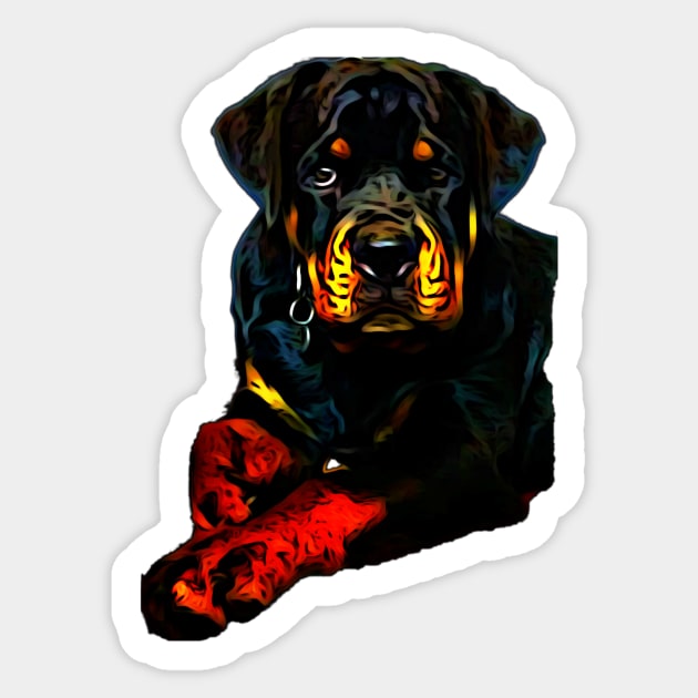 Rottweiler lover Sticker by Freedomink